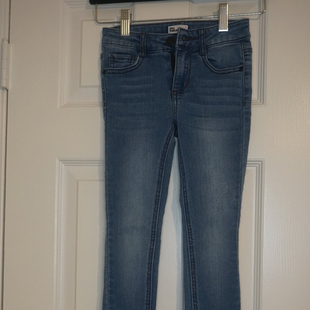 Girls Epic thread skinny light wash jeans size 7
